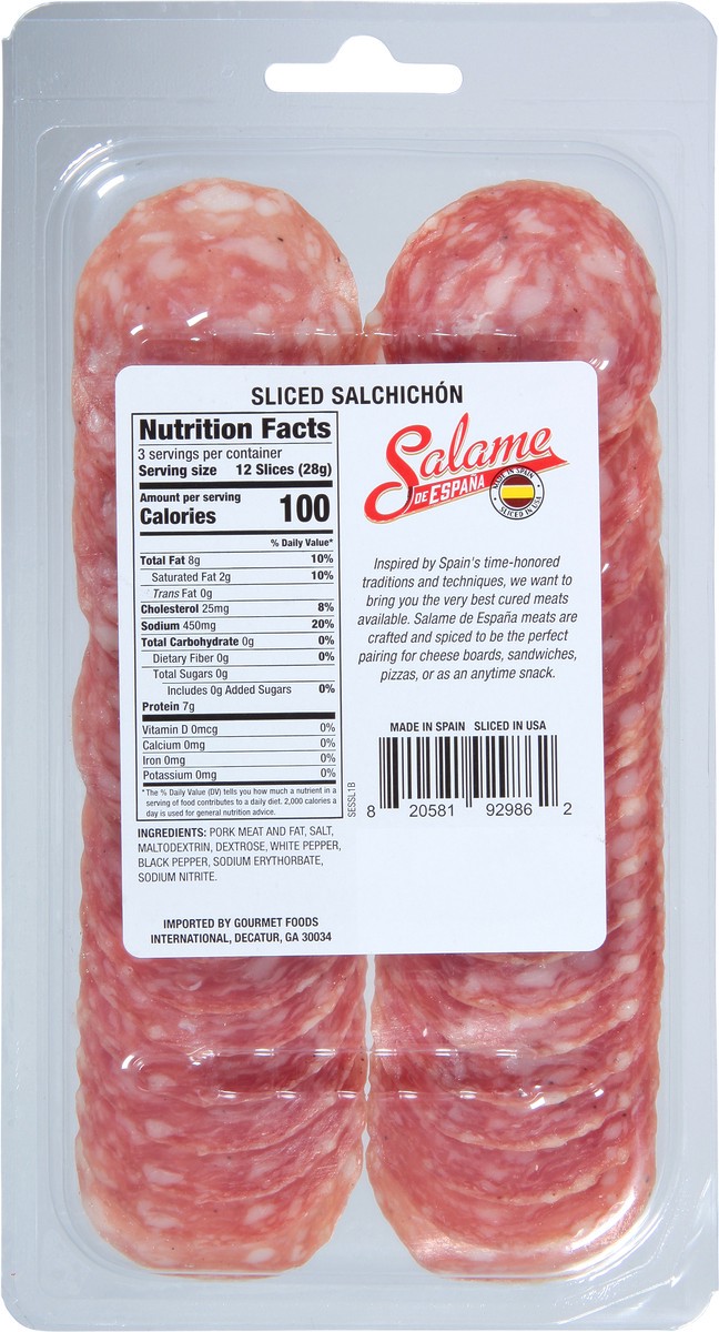 slide 9 of 12, Salame de Espana Sliced Mild Dry-Cured Sausage 3 oz, 3 oz