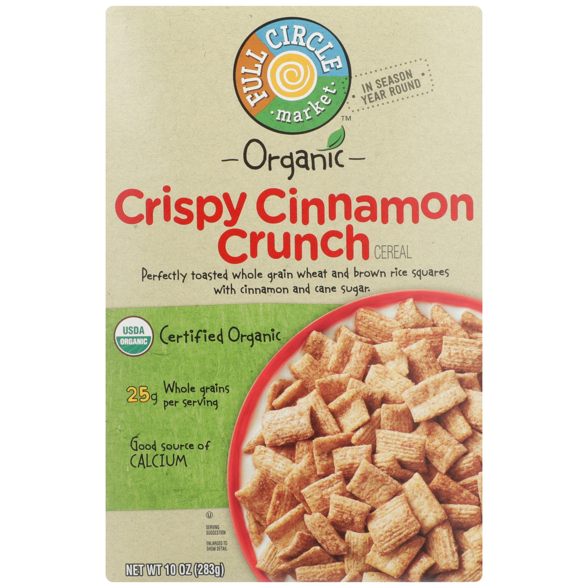 slide 1 of 6, Full Circle Market Crispy Cinnamon Crunch Cereal, 10 oz