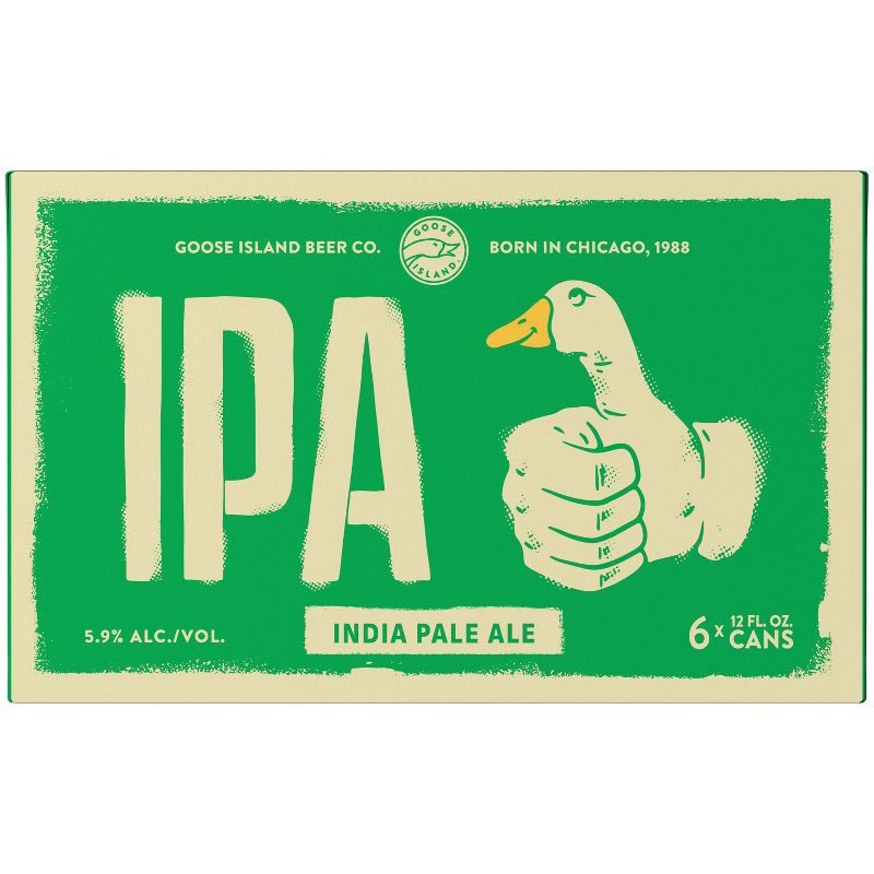slide 8 of 10, Goose Island Beer Co. Goose Island IPA Beer - 6pk/12 fl oz Cans, 6 ct; 12 fl oz