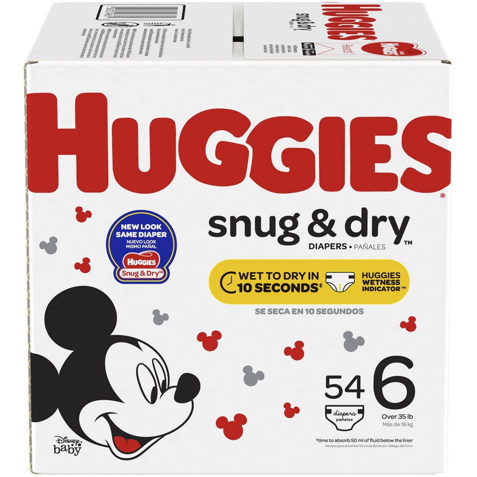 slide 1 of 3, Huggies Snug & Dry Diapers 60 ct, Size 6