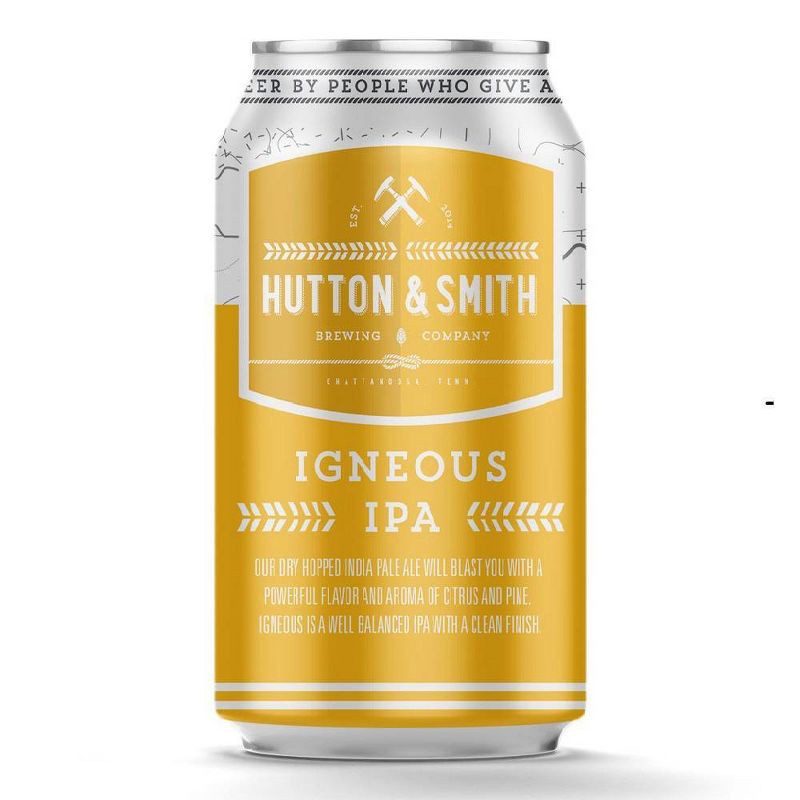 slide 2 of 2, Hutton & Smith Brewing Company Hutton & Smith Igneous IPA Beer - 6pk/12 fl oz Cans, 6 ct; 12 fl oz