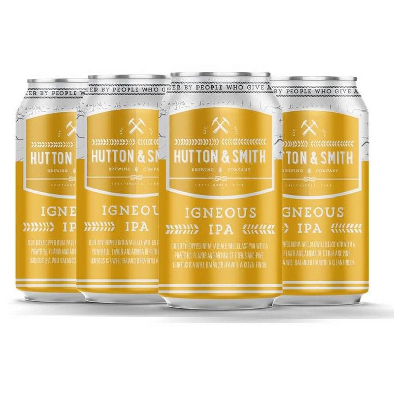 slide 1 of 2, Hutton & Smith Brewing Company Hutton & Smith Igneous IPA Beer - 6pk/12 fl oz Cans, 6 ct; 12 fl oz