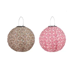 ROOM & RETREAT 9.84" Nylon Printed Solar Lantern