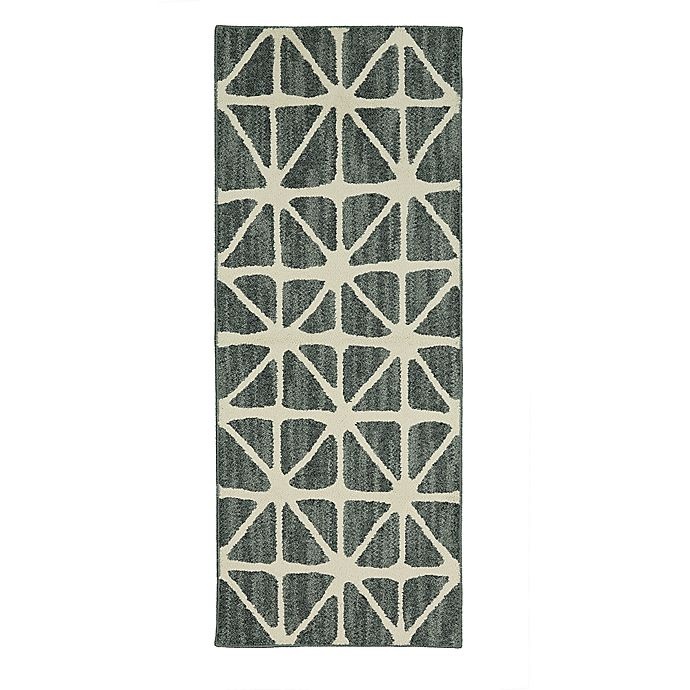 slide 1 of 1, Mohawk Home Signature Bamboo View Runner - Denim/Cream, 2 ft x 5 ft