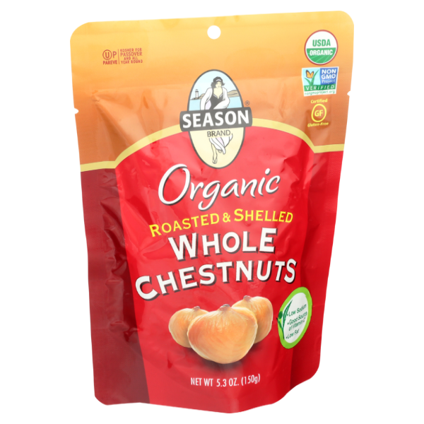 slide 1 of 1, Season Brand Whole Chestnuts Roasted Peeled, 5.2 oz