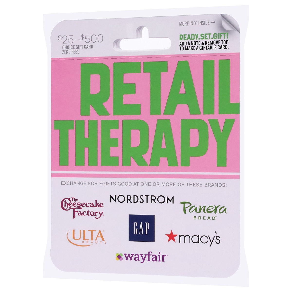 slide 5 of 11, Retail Therapy $25 - $500 Choice Gift Card 10 ea, 1 ct