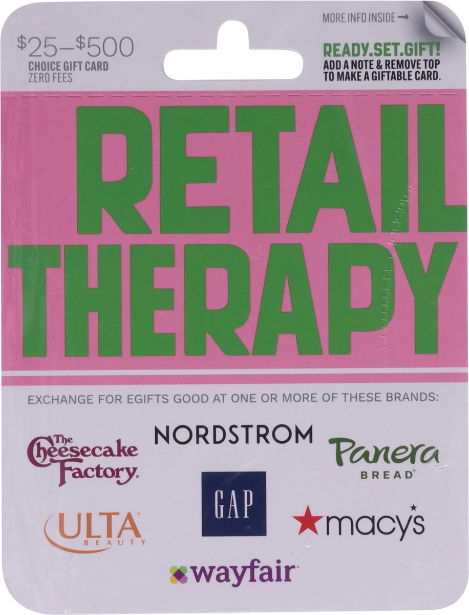 slide 3 of 11, Retail Therapy $25 - $500 Choice Gift Card 10 ea, 1 ct