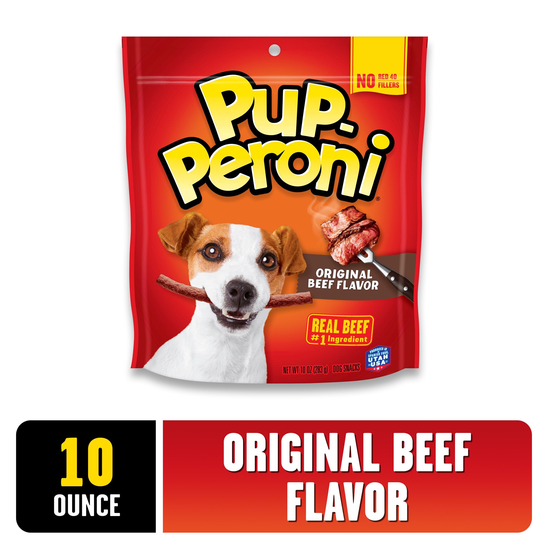 slide 3 of 8, Pup-Peroni Original Beef Flavor Dog Treats, 10oz Bag, 10 oz