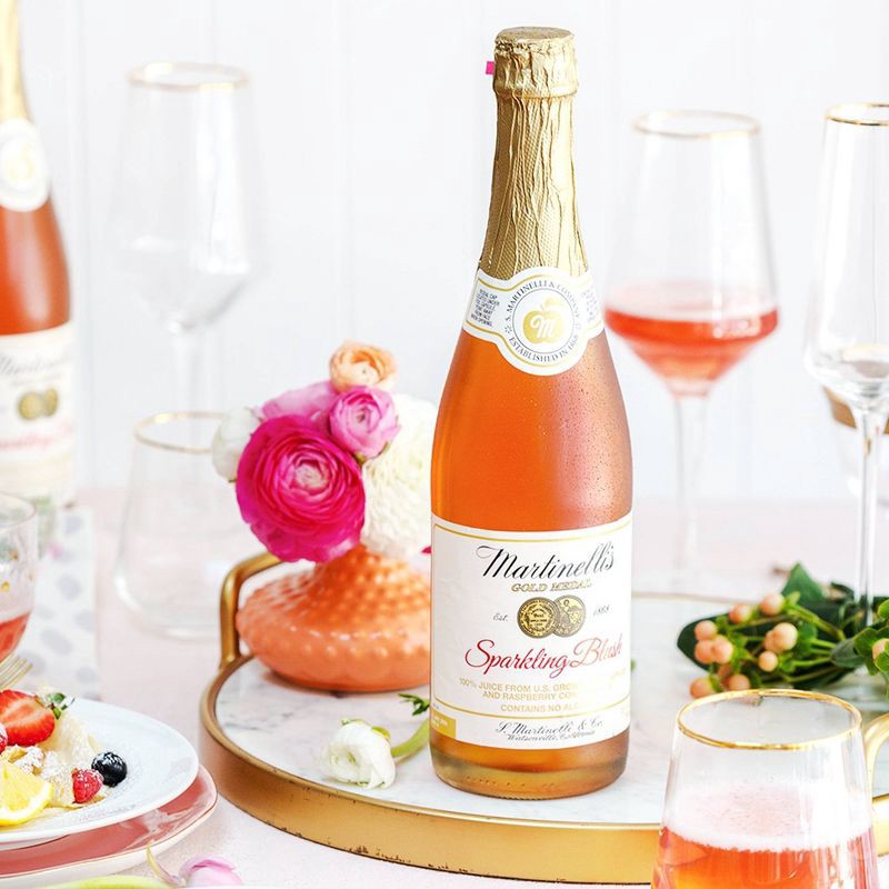 slide 5 of 6, Martinelli's Sparkling Blush 100% Juice - 25.4 fl oz Bottle, 25.4 fl oz