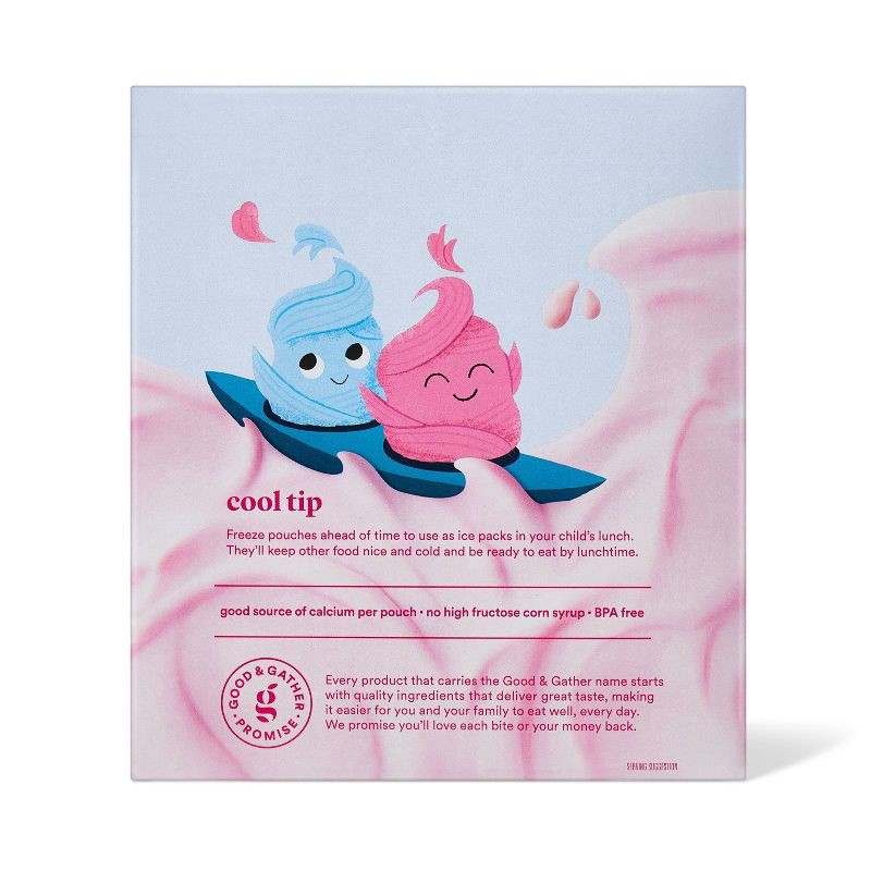 slide 4 of 4, Cotton Candy Lowfat Kids' Yogurt - 4ct/3.5oz Pouches - Good & Gather™, 4 ct; 3.5 oz