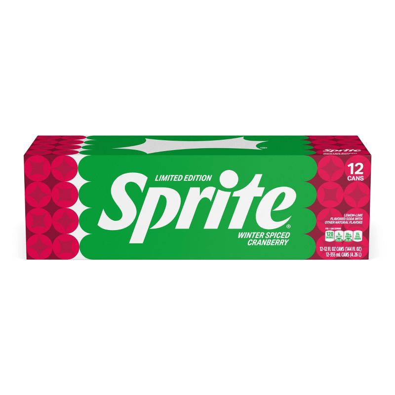 slide 3 of 7, Sprite Winter Spice Cranberry - 12pk/12 fl oz Cans, 12 ct; 12 fl oz