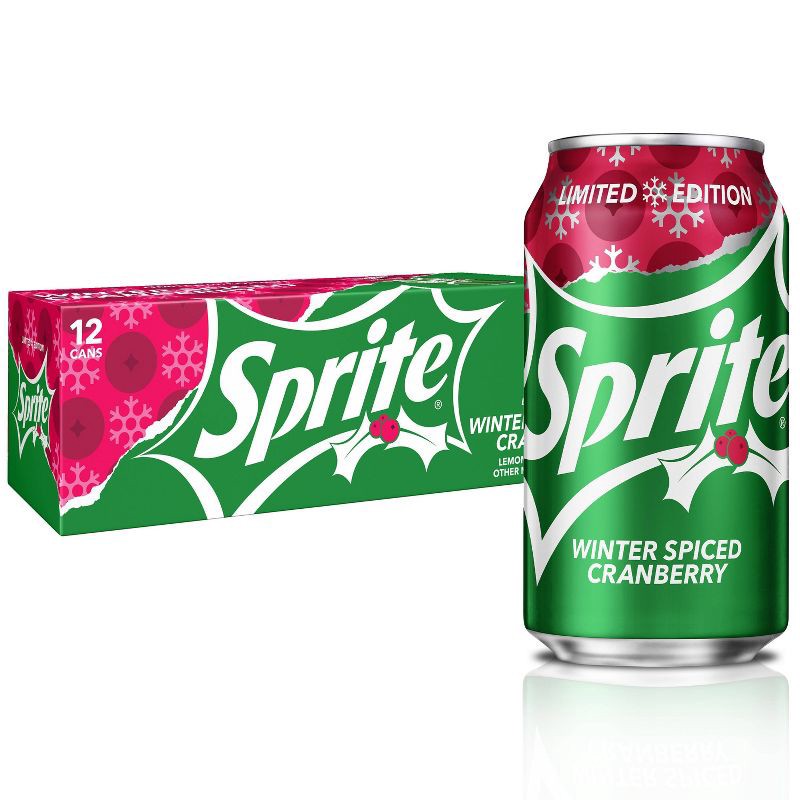 slide 1 of 7, Sprite Winter Spice Cranberry - 12pk/12 fl oz Cans, 12 ct; 12 fl oz