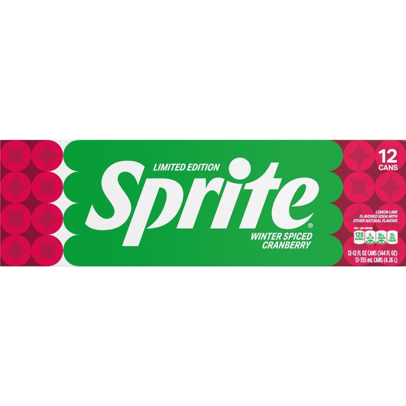 slide 6 of 7, Sprite Winter Spice Cranberry - 12pk/12 fl oz Cans, 12 ct; 12 fl oz