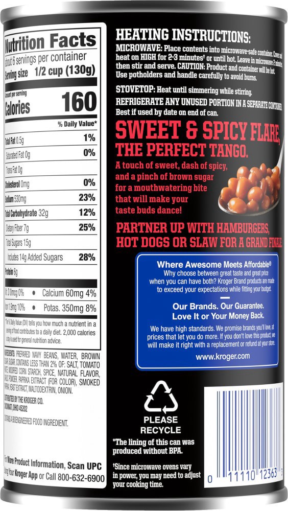 slide 5 of 6, Kroger Sweet And Spicy Baked Beans - 28 oz, 28 oz
