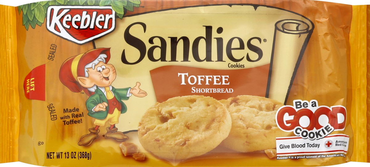 slide 5 of 6, Keebler Sandies Toffee Shortbread Cookies, 13 oz