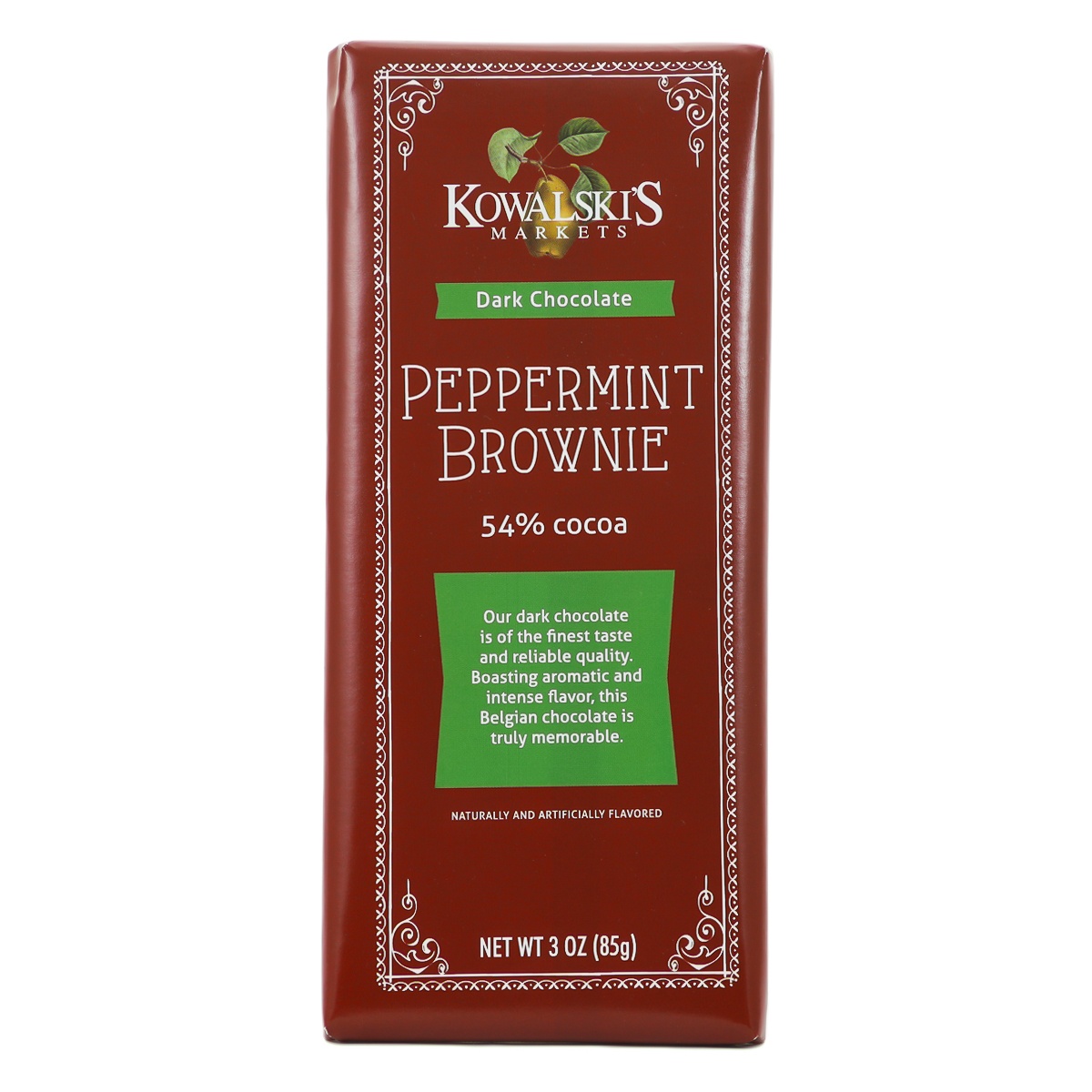 slide 1 of 1, Kowalski's Dark Choc Peppermint Bar, 3 oz