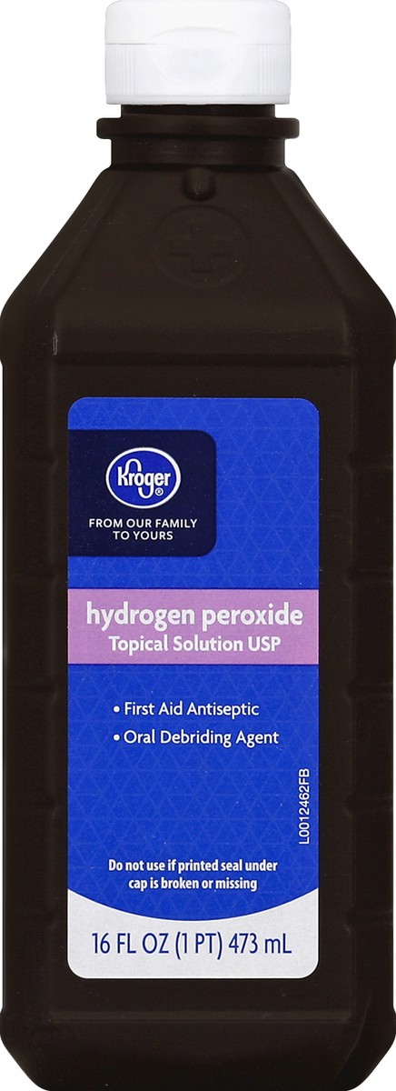 slide 1 of 3, Kroger Hydrogen Peroxide, 16 fl oz