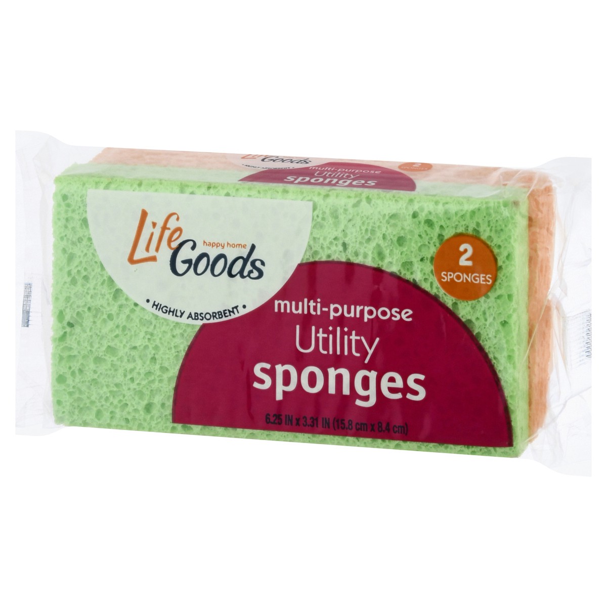 slide 10 of 10, Life Goods Multi-Purpose Utility Sponges 2 ea, 2 ct