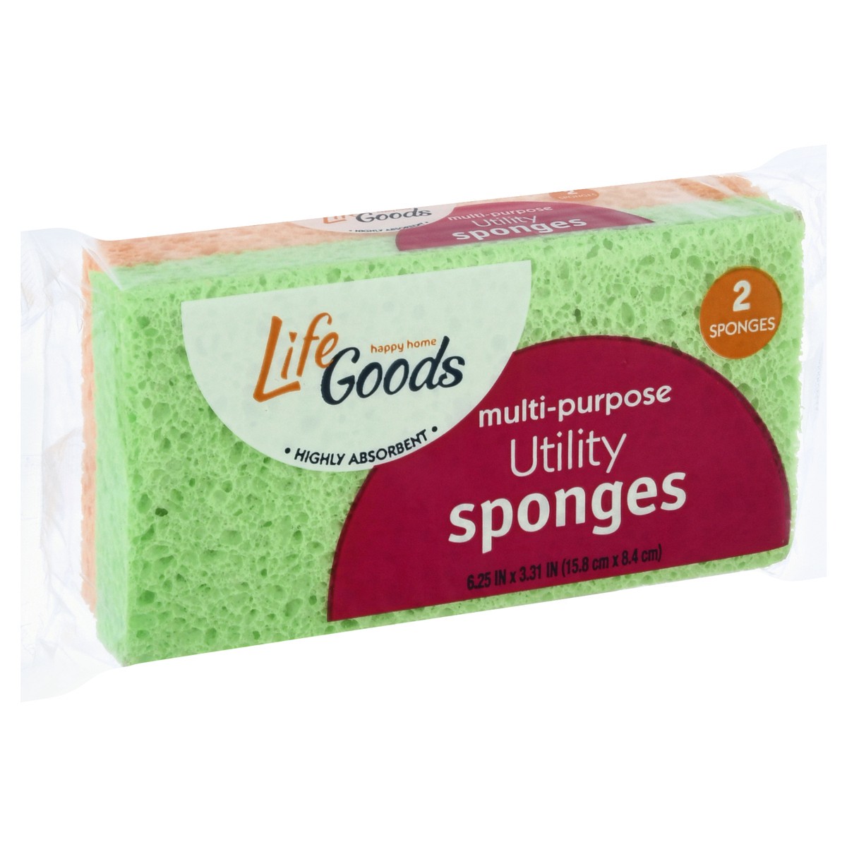 slide 5 of 10, Life Goods Multi-Purpose Utility Sponges 2 ea, 2 ct