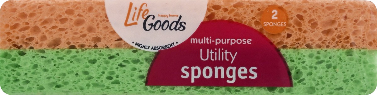 slide 2 of 10, Life Goods Multi-Purpose Utility Sponges 2 ea, 2 ct