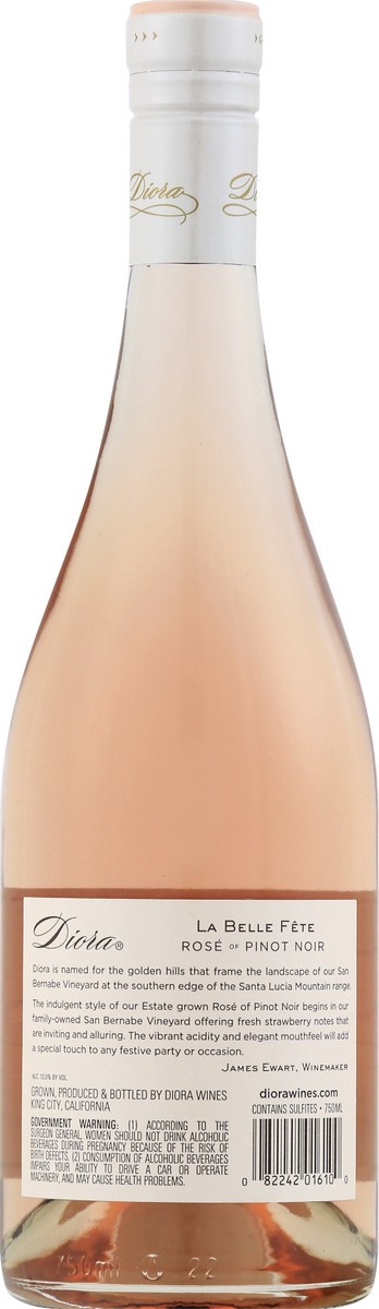 slide 11 of 11, Diora Rose of Pinot Noir, La Belle Fete, Monterey, 750 ml