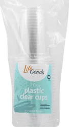 Life Goods 18 oz Clear Plastic Cups - 24 ct