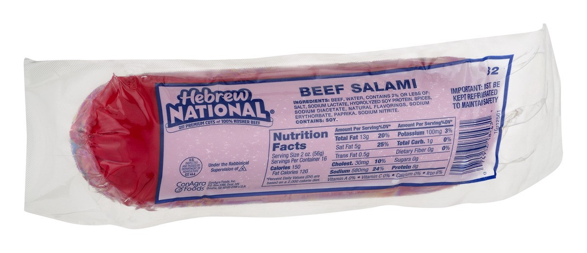 slide 2 of 9, Hebrew National Beef Salami Bullet, 2 lb