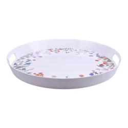 Meijer Corporate Seasonal Meijer Melamine Handled Tray, 15 in, Floral