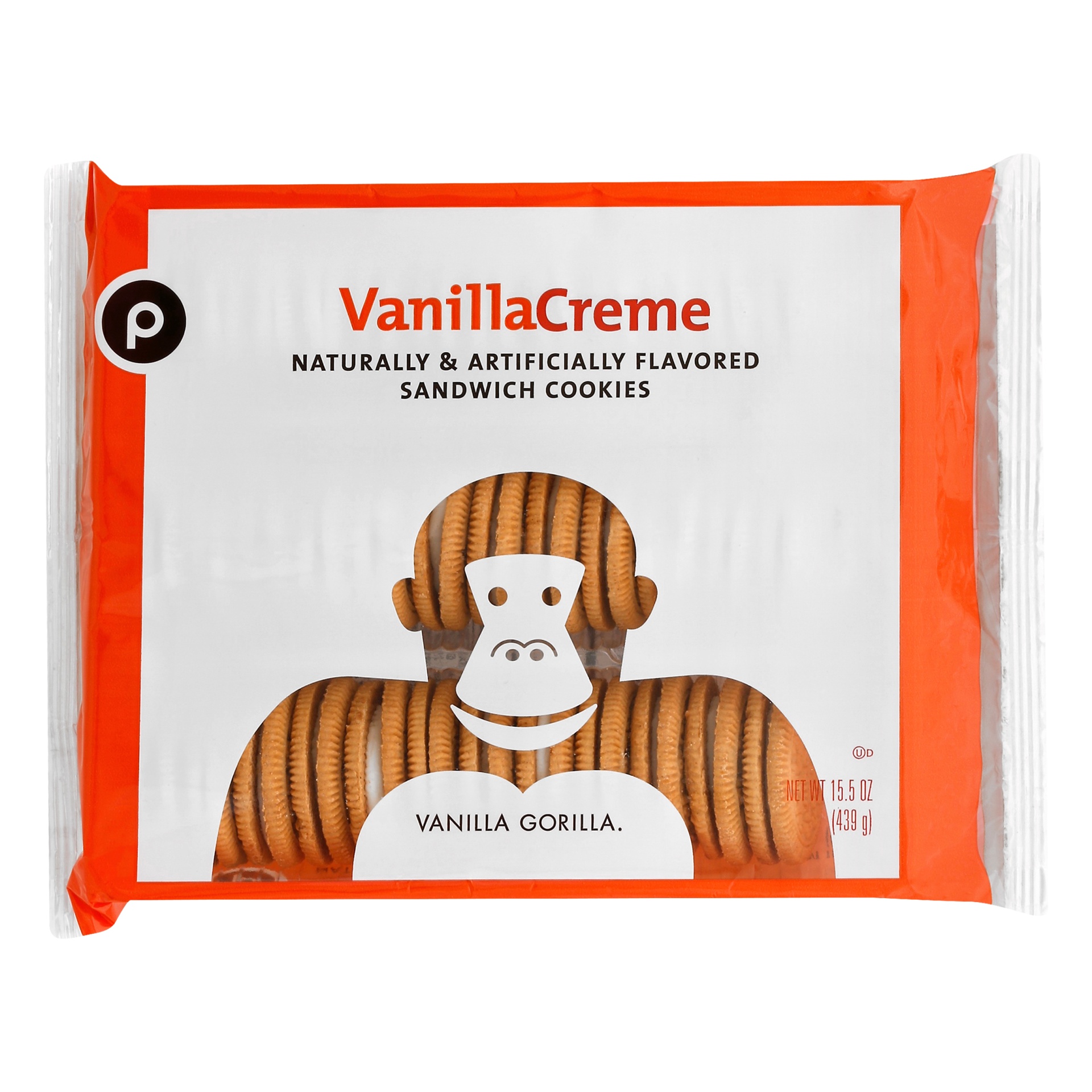 slide 1 of 1, Publix Vanilla Creme Sandwich Cookies, 15.5 oz