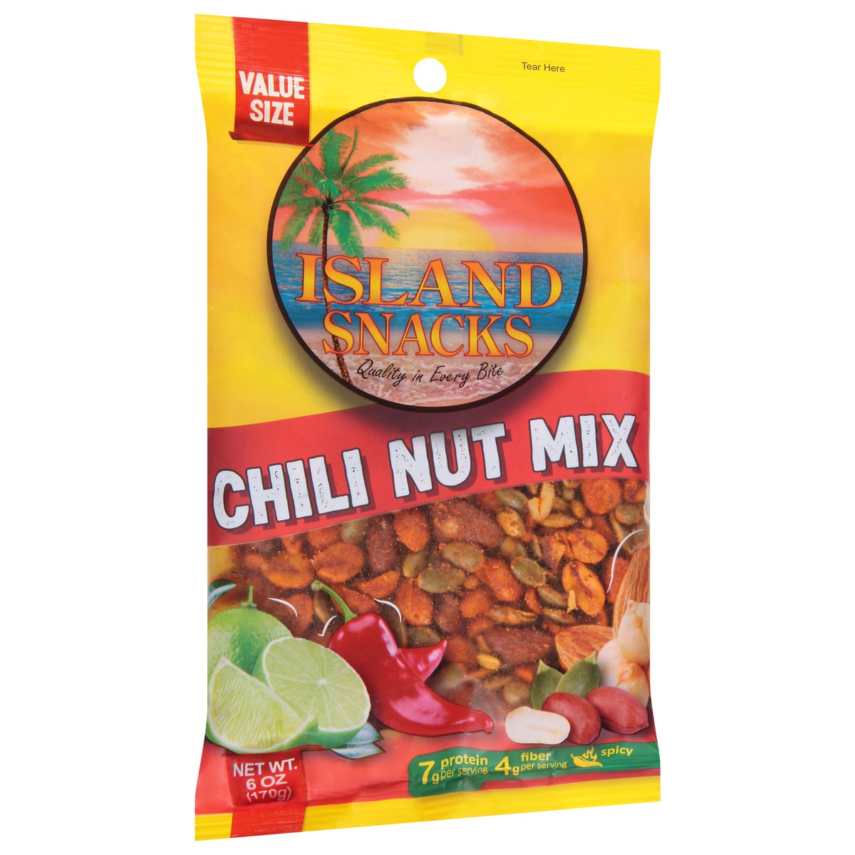 slide 4 of 9, Island Snacks Chile Nut Mix W/Lime, 6 oz