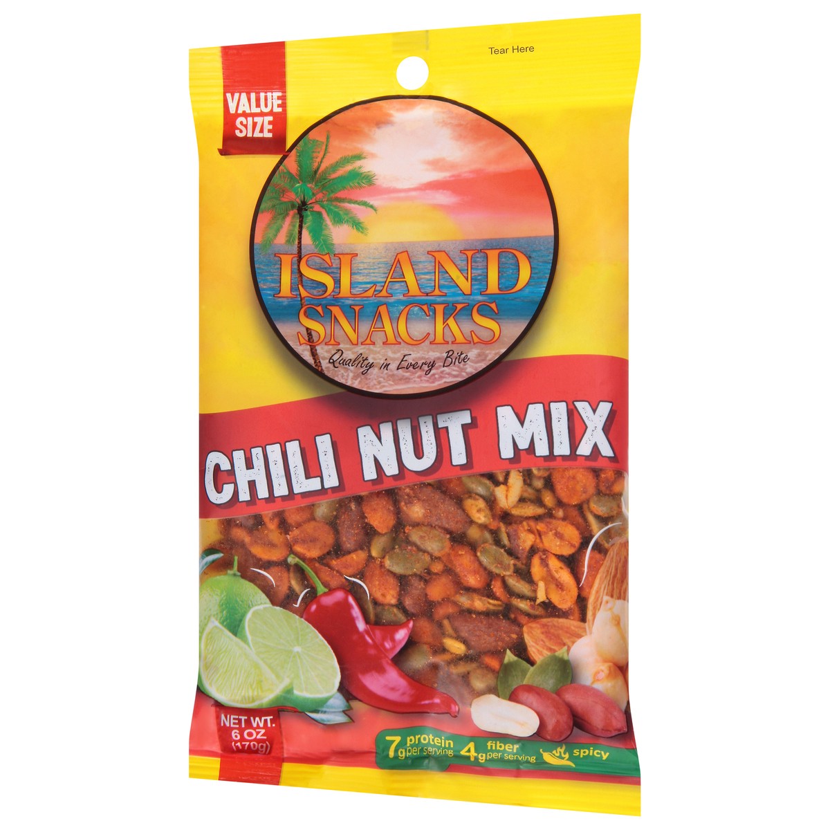 slide 3 of 9, Island Snacks Chile Nut Mix W/Lime, 6 oz