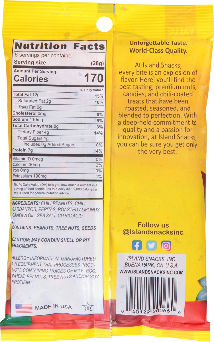 slide 8 of 9, Island Snacks Chile Nut Mix W/Lime, 6 oz
