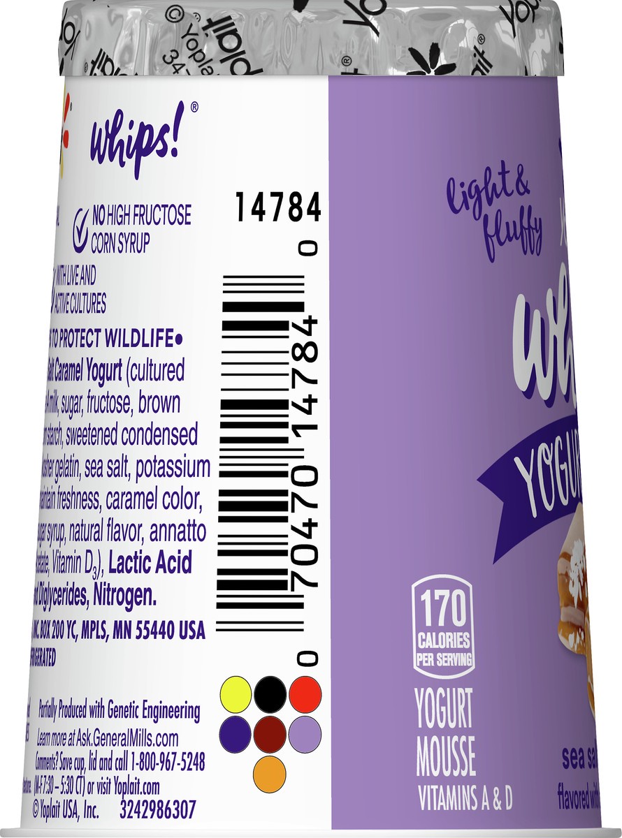 slide 13 of 13, Yoplait Whips! Sea Salt Caramel Yogurt Mousse 4 oz, 4 oz