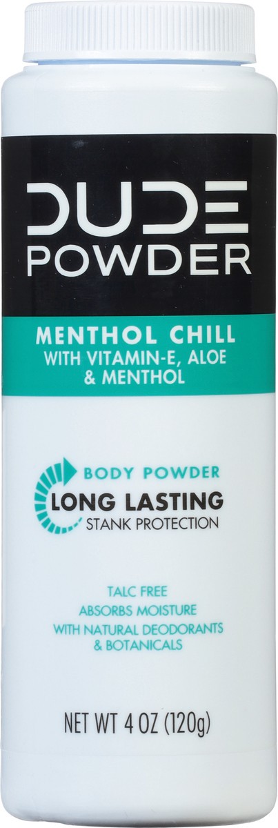 slide 4 of 11, Dude Powder Menthol Chill Body Powder 4 oz, 4 oz