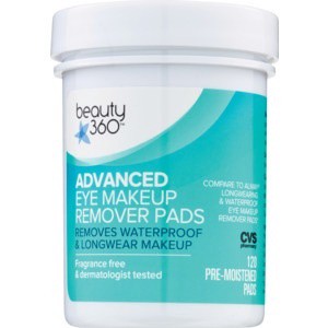 slide 1 of 1, Beauty 360 Advanced Eye Makeup Remover Pads, 120 ct