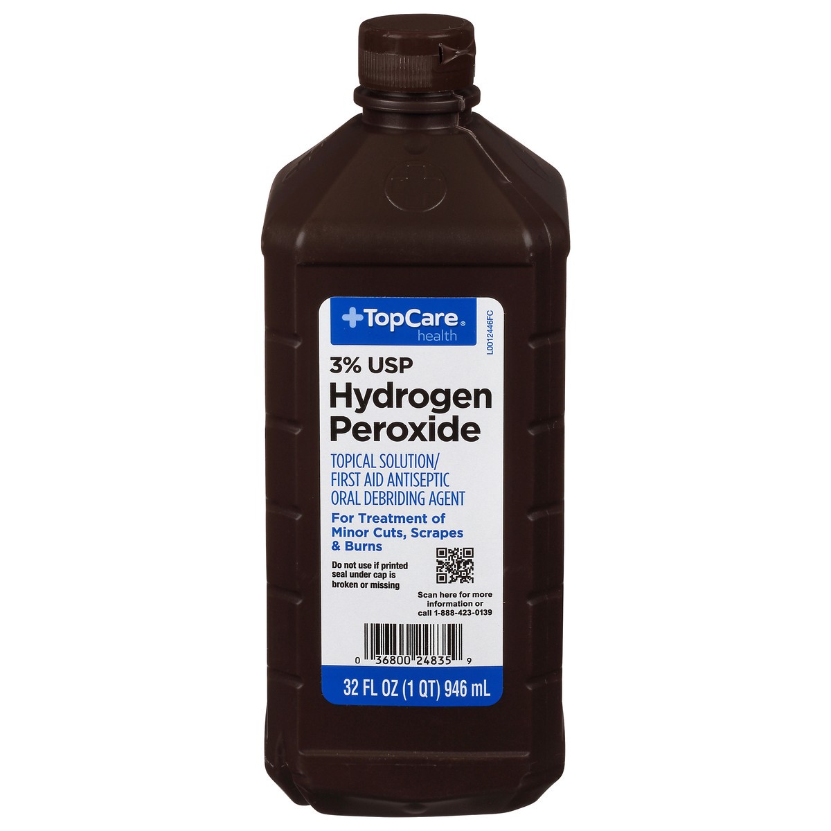 slide 1 of 15, TopCare Health 3% USP Hydrogen Peroxide 32 fl oz, 32 fl oz