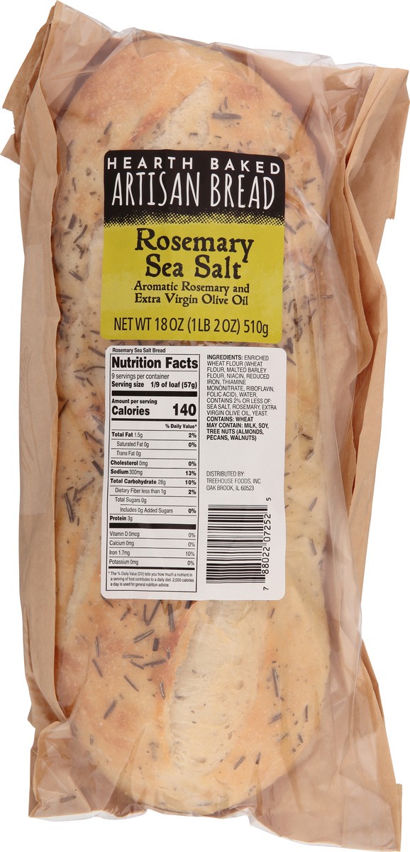 slide 7 of 11, Treehouse Originals Hearth Baked Rosemary Sea Salt Artisan Bread 18 oz, 18 oz