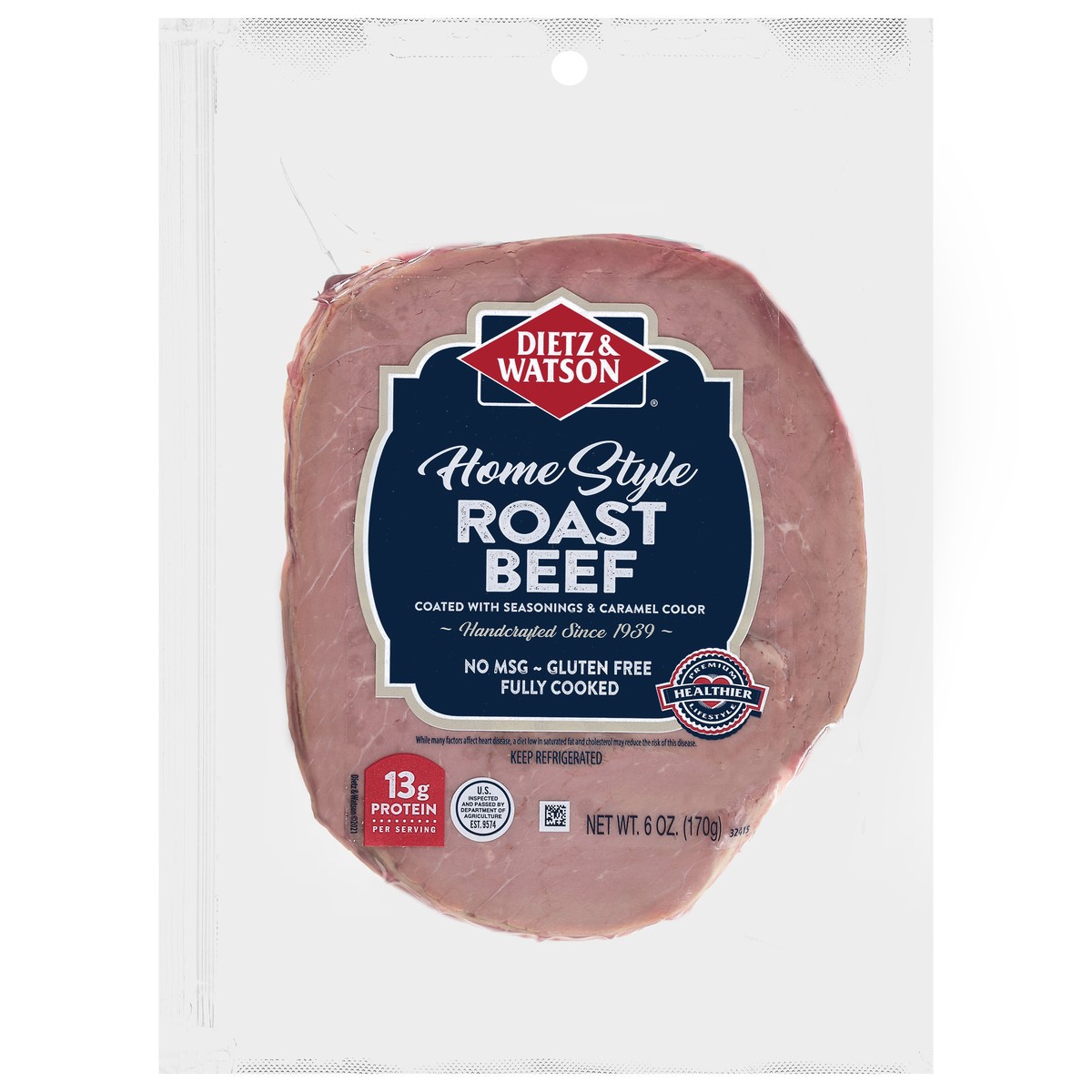 slide 1 of 11, Dietz & Watson Home Style Roast Beef 6 oz, 6 oz