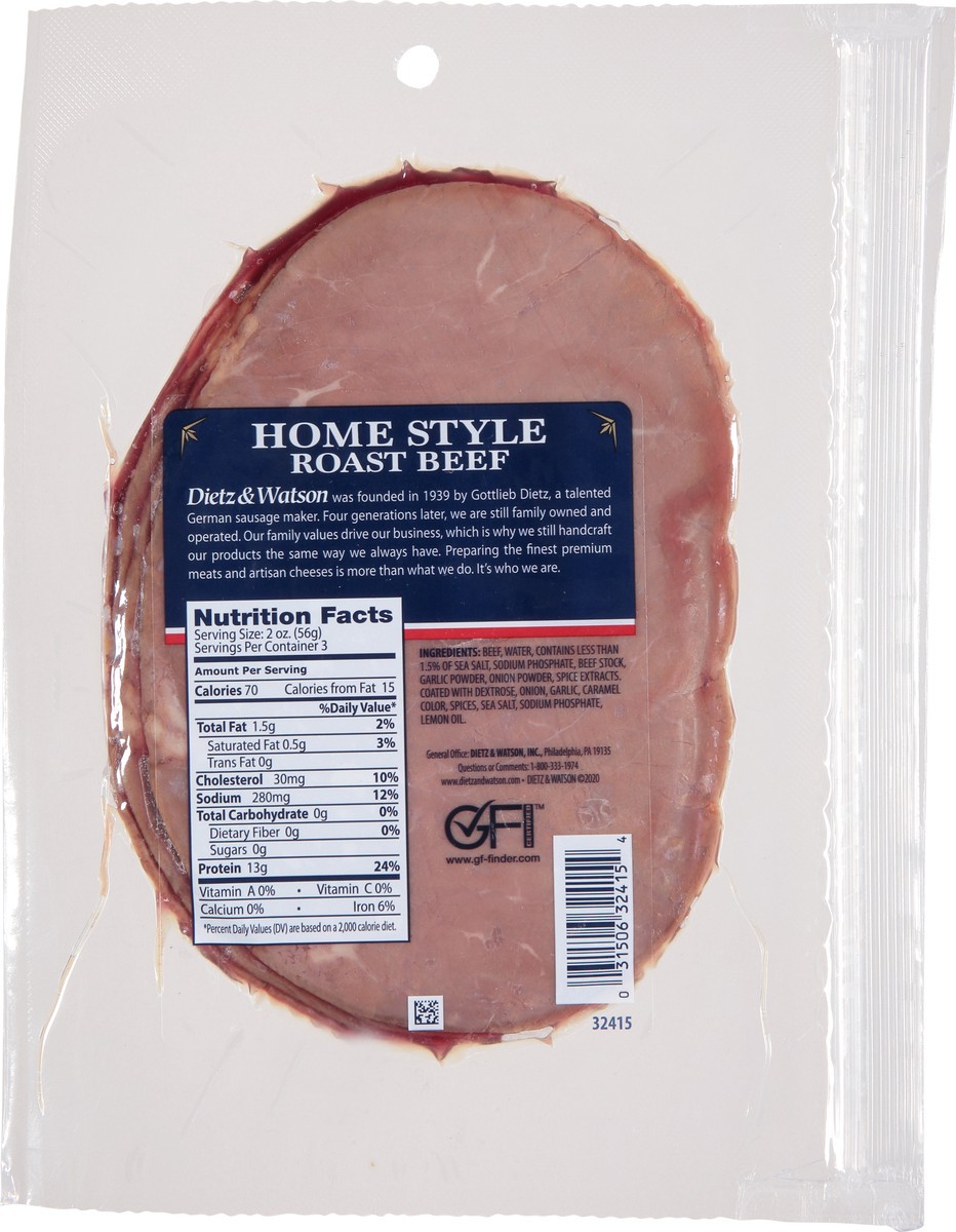 Dietz & Watson Sliced Roast Beef 6 oz | Shipt