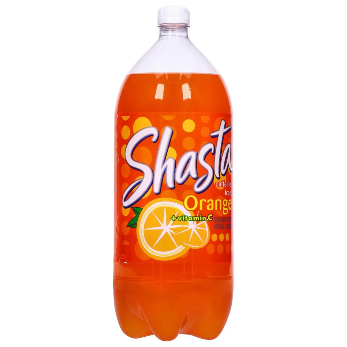 slide 3 of 9, Shasta Caffeine Free + Vitamin C Orange Soda 2 l, 2 liter