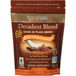 Spectrum Essentials Decadent Blend Chia & Flax Seed with Coconut & Cocoa Dietary Supplement 12 oz Pouch