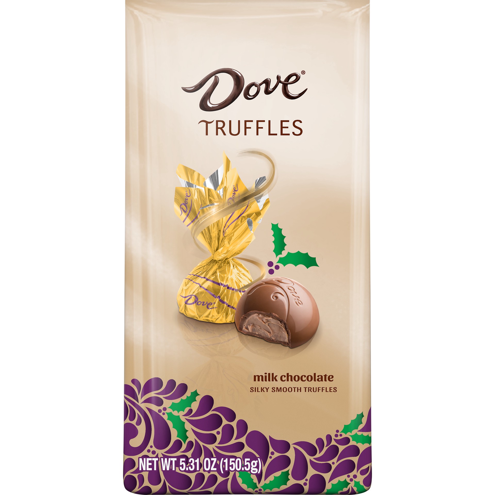 slide 1 of 5, DOVE Milk Chocolate Truffles Christmas Candy, 5.31-Ounce Bag (Pack of 6), 5.31 oz