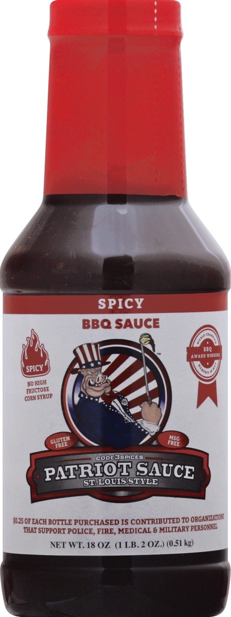 slide 1 of 1, Code3Spices BBQ Sauce 18 oz, 18 oz