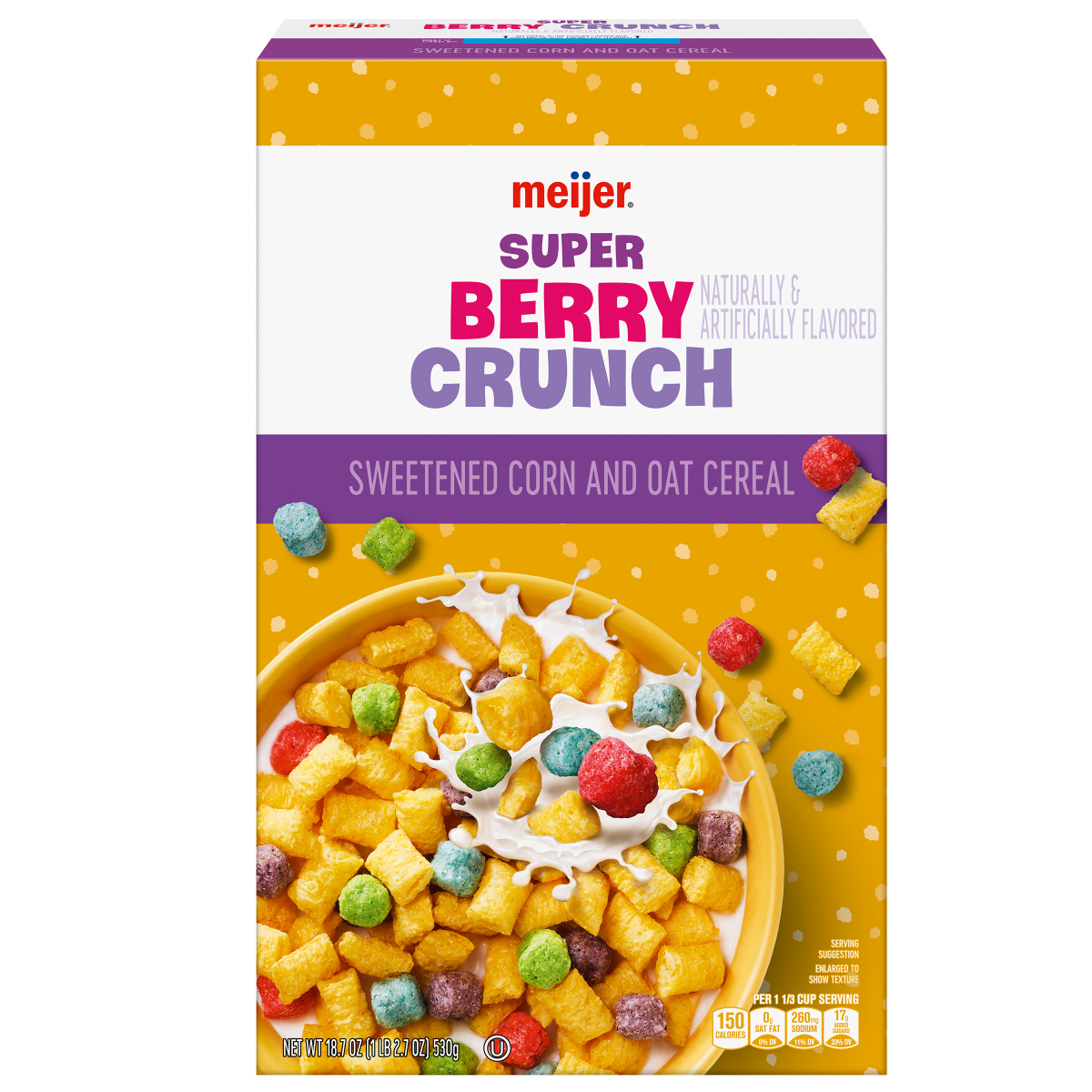 slide 1 of 5, Meijer Super Berry Crunch Cereal, 18.7 oz