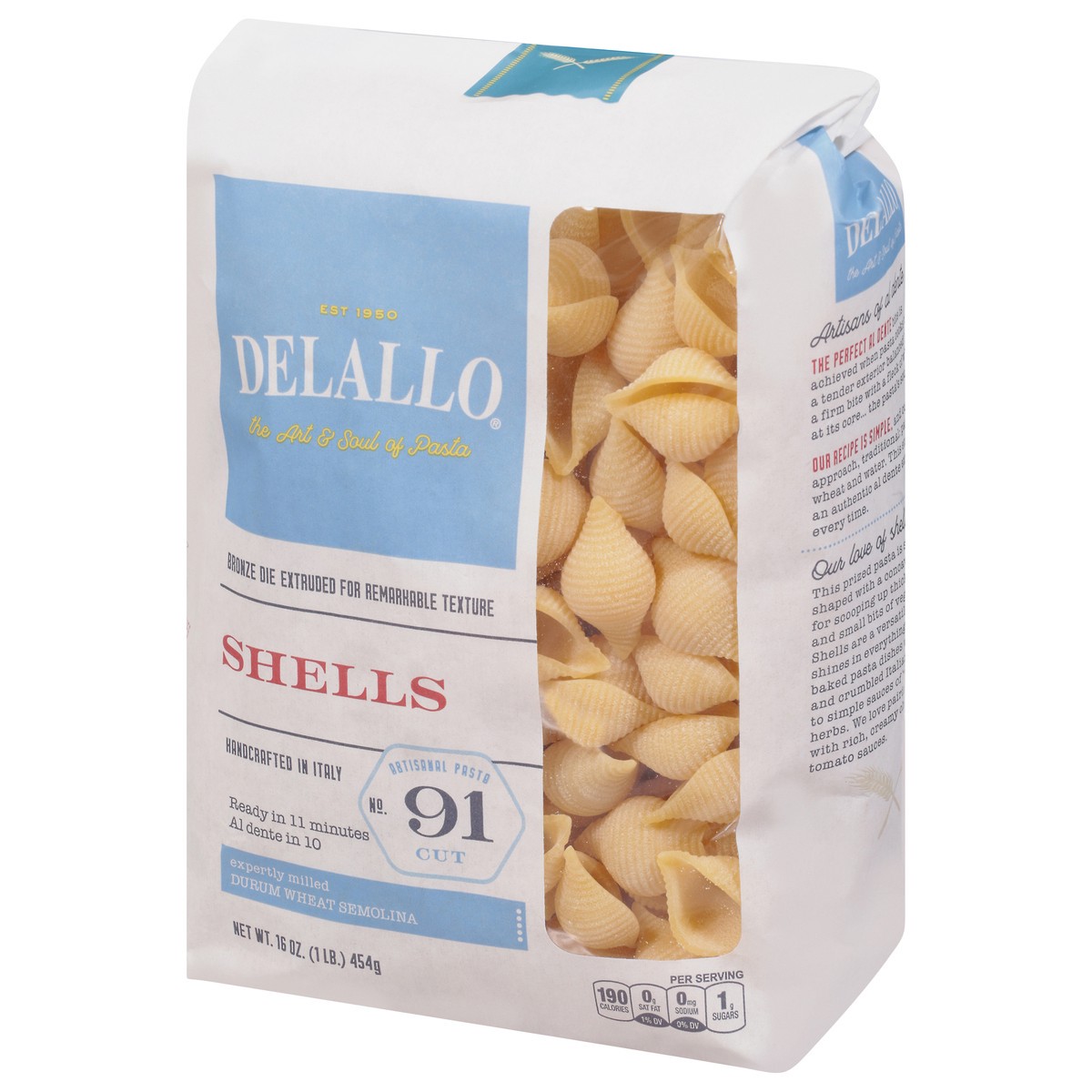 slide 9 of 9, DeLallo No. 91 Cut Shells Pasta 16 oz, 16 oz