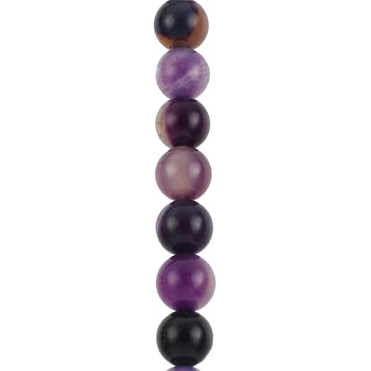 slide 1 of 3, Purple Agate Round Beads By Bead Landing, 6 mm