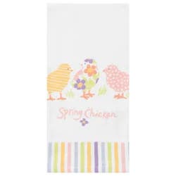 Meijer Corporate Seasonal Mcs Easter Baby Chicks Print Dual Kitchen Towel, 16 In X 26 In
