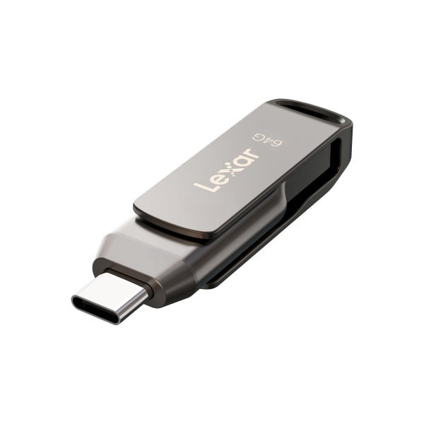 slide 4 of 6, Lexar Jumpdrive Dual Drive D400 Usb 3.1 Type-C Usb Drive, 64Gb, Silver, 1 ct
