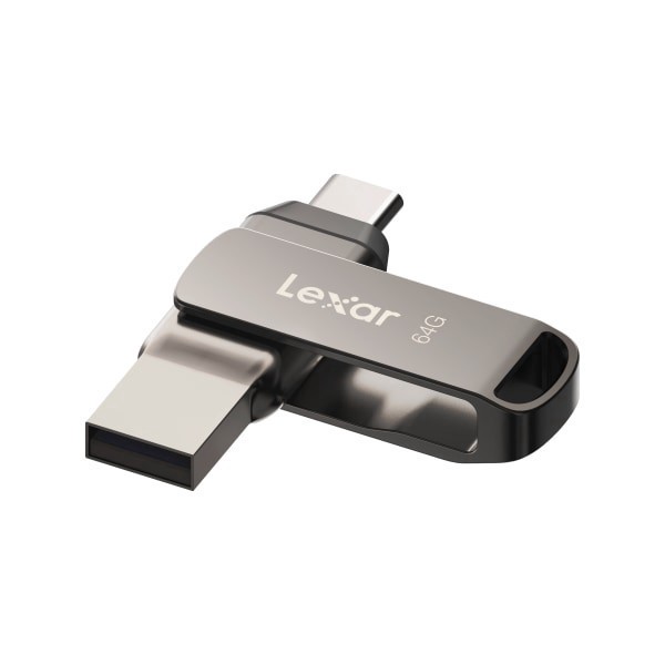 slide 2 of 6, Lexar Jumpdrive Dual Drive D400 Usb 3.1 Type-C Usb Drive, 64Gb, Silver, 1 ct