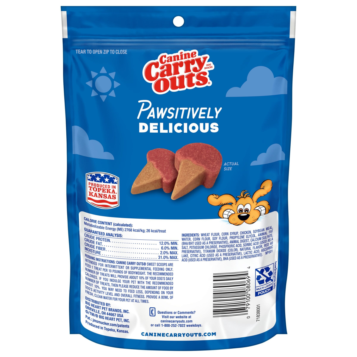 slide 3 of 3, Canine Carry Outs Dog Treats, 4.5 oz